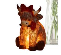 Vache Lumineuse - Figurine de Veau de la Saint-Valentin pour Table - Décoration Bovine Luminescente - Pour Bureau Maison Chambre Cuisine Salle À Manger Bureau Table Chevet Comptoir Bibliothèques