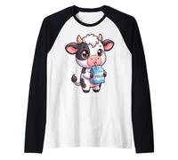 Vache Mignonne à Boire du Lait Animal de la Ferme Manche Raglan