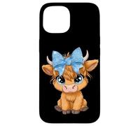 Vache Mignonne avec Coquette pour Les Amoureux des bébés et des Animaux Coque pour iPhone 15