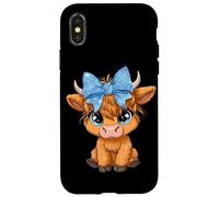 Vache Mignonne avec Coquette pour Les Amoureux des bébés et des Animaux Coque pour iPhone X/XS