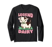 Vache Mignonne Légende de la Ferme laitière Animal Art Manche Longue