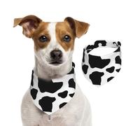 Vache (Petits caractères),Bandanas pour Chien, écharpe en Coton, Bavoirs réglables pour Animaux de Compagnie,M