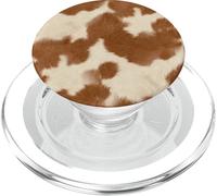 Vache Pois Marron Blanc Western Ranch Style Art Art PopSockets PopGrip pour MagSafe