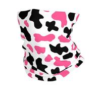 Vache Rose Et Noire Mignonne Unisexe Écharpe Tube Coupe-Vent Tour De Cou Séchage Rapide Bandana pour Moto Voyage Yoga