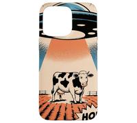 Vache Sacrée Drôle Rétro Enlèvement UFO Coque pour iPhone 15 Pro Max
