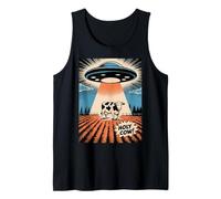 Vache Sacrée Drôle Rétro Enlèvement UFO Débardeur