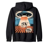 Vache Sacrée Drôle Rétro Enlèvement UFO Sweat à Capuche
