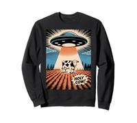 Vache Sacrée Drôle Rétro Enlèvement UFO Sweatshirt