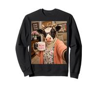 Vache Selfie Meme Humour Maman Ferme Mignon Amour Appréciation Sweatshirt