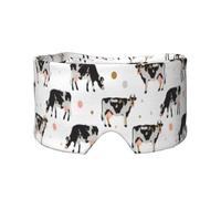 Vache tachetée de lait Vache noire,Masque pour les yeux bloquant la lumière Cache-yeux et cache-oreilles pour le sommeil