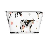Vache tachetée de Lait Vache Noire, Trousse de Toilette Trousse de Maquillage Sac à cosmétiques Trousse de Toilette de Voyage Portable