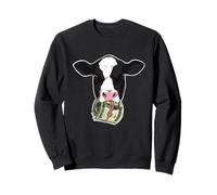 Vache Tenant Un Rouleau d'argent dans sa Bouche Sweatshirt