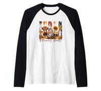 Vache tournesol style campagnard Manche Raglan