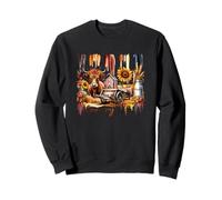 Vache tournesol style campagnard Sweatshirt