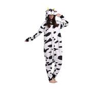Vache Unisexe Anime Kigurumi Adulte Pyjama Femme Onesie Adulte Ado Hivers Couple Halloween Costume Carnaval Combinaison Vêtements De Nuit M