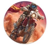 Vacheboy with Goggles Puzzles pour Adultes 1000pcs (67.5x67.5cm),Jeux De Défi Desert Moto