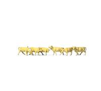 Vaches beige, lot de 6 - PREISER 79229 - N 1/160