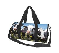Vaches Blanches Noires, Sac de Voyage de Grande capacité, Sac à Main Rond, Sac de Voyage de Sport, fourre-Tout, Sac de Fitness