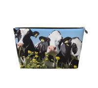 Vaches Blanches Noires, Trousse de Maquillage Trousse à cosmétiques Trousse de Toilette de Voyage Portable Pochette de Toilette