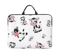 Vaches de Dessins animés,Housse pour Ordinateur Portable 14 Pouces, Sacoche pour Ordinateur Portable, Mallette avec poignée