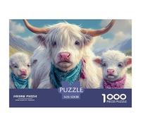 Vaches des Highlands Puzzle Adulte 1000 Défis (Niveau Avancé) L'Excellence du Jeu Éducatif Et Challengant - Idéal pour Homme, Femme, Adultes Et Ados Dès 14 Ans 52x38cm/1000pcs