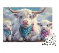 Vaches des Highlands Puzzle De 1000 Pièces Puzzle hautement jouable Jeu De Puzzle Familial pour Toutes Les Âges 70x50cm/1000pcs