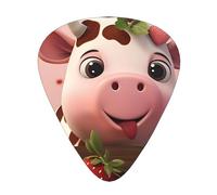 Vaches et fraises, les 12 médiators comprennent trois médiators : fin, moyen et lourd. Convient pour les guitares électriques, acoustiques et basses de toutes les forces