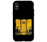 Vaches et OVNI au-Dessus de la Ferme | La Science-Fiction Rencontre la Vie à la Campagne Coque pour iPhone X/XS