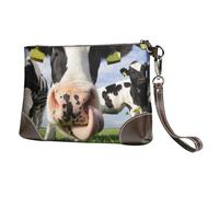 Vaches hollandaises,Sacs à Main en Cuir PU pour Femmes, Pochette à Fermeture éclair, Portefeuille, Sac à Main avec dragonne