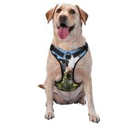 Vaches Noires et Blanches,Harnais pour Animaux de Compagnie, Harnais réfléchissant réglable pour Chien,S