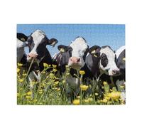 Vaches Noires et Blanches, Puzzle de 500 pièces pour Adultes - Puzzle en Bois pour Adultes et Personnes âgées