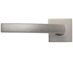 Vachette assa abloy - Ensemble de 2 poignees de porte sur rosace carree cityzen-coloris anodinox - Fonction.Bec-de-cane -