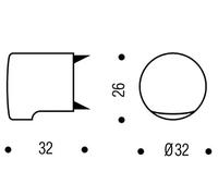 Vachette Bouton de Meuble HEAUME Ø32mm - Poignée Idéale pour Tout Type de Meuble, Placard, Tiroir, Commode - Design Rond Contemporain Facile à Combiner - en Polyamide Robuste et Durable - Blanc