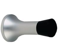 Vachette Butée de Plinthe 4080 - Utilisation sur Porte d'Intérieur - Bonne Force de Retenue - Corps en Aluminium, Ruban Amortisseur en Élastomère Absorbant les Chocs - Installation Murale - Argent