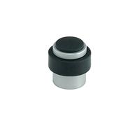 Vachette Butée de Porte 3737-Z - Utilisation sur Porte d'Intérieur - Bonne Force de Retenue - Corps en Zamak, Ruban Amortisseur en Élastomère Absorbant les Chocs - Inclus Vis et Chevilles - Argent Mat