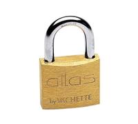 Vachette Cadenas à clé Atlas en Laiton 40 mm - 1320-40/SC - Résistance anti traction, Usage intérieur et extérieur, 2 Clés incluses