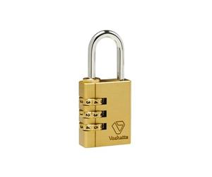 Vachette Cadenas à code Jupiter Laiton 40 mm 1793-40/SC Combinaison 4 chiffres, Résistance élevée aux intempéries, Utilisation extérieure intérieure, Haute résistance à la traction, Anse Acier Cémenté