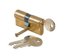 Vachette Cylindre de Serrure Mécanique FIRST pour Porte - Double Entrée 30x50mm - Mécanisme 5 Goupilles Sécurisé - 3 Clés - Installation Facile - Garantie 2 Ans - Finition Laiton