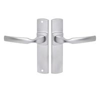 Vachette Ensemble de Poignée de Porte sur Plaque ARTIS - Version Bec de Cane pour Porte de Cuisine, Salon - Entraxe 165 mm - Matériau Zamak Résistant - Garantie 10 Ans - Finition Chrome Velours