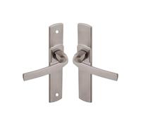 Vachette Ensemble de Poignée de Porte sur Plaque ARTIS - Version Bec de Cane pour Porte de Cuisine, Salon - Entraxe 195 mm - Matériau Zamak Résistant - Garantie 10 Ans - Finition Platine