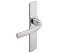 Vachette Ensemble Poignée de Tirage Extérieure et Poignée Standard Intérieure ARTIS - Réversible Droite/Gauche - Clé I Porte Palière - Entraxe 195 mm - en Zamak - Garantie 10 Ans - Chrome Velours