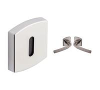 Vachette - Jeu de Rosaces Carrées MUZE/ARTIS/SCULPT Clé L + Poignée de Porte ARTIS Béquille/Rosace Carrée + Poignée de Fenêtre ARTIS Platine - Aluminium/Zamak - Garantie 10 Ans