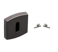 Vachette - Jeu de Rosaces Carrées MUZE/SCULT/ARTIS + Poignée de Porte SCULT - Clé I Porte d'Entrée à Cylindre + Béquille et Rosace Carrée Solidarisées Bec de Cane - Diamant Noir - Garantie 10 Ans