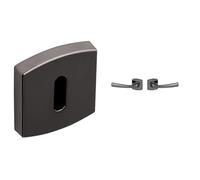 Vachette - Jeu de Rosaces Carrées + Poignée de Porte MUZE + Set de Poignée de Fenêtre - Clé I Porte d'Entrée à Cylindre + Béquille/Rosace Carrée Solidarisées + Indexage à 90° - Garantie 5/10 Ans