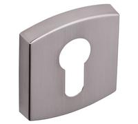 Vachette Jeu de Rosaces Carrés Ø 52 mm ROSACES MUZE, ARTIS, SCULPT - Clé I pour Porte d’Entrée - Fixation Invisible - Garantie 10 ans - en Aluminium Résistant - Finition Platine