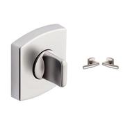 Vachette - Jeu de Rosaces Carrés MUZE/ARTIS/SCULPT + Poignée de Porte SCULT - Condamnation pour Porte de SDB/WC + Béquille et Rosace Carrée Solidarisées Bec de Cane - Platine - Garantie 10 ans