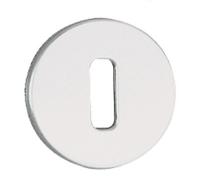Vachette Jeu de Rosaces Rondes Ø48mm RIVIERA, BERCY, GOLF, ORCA, PARAPHE - Clé L pour Porte de Chambre et de Bureau - Fixation Invisible - en Aluminium - Garantie 10 Ans - Finition Argent