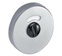 Vachette Jeu de Rosaces Rondes Ø 52 mm ROSACES JAZZ OPERA ALTO TWIST - Clé I pour Porte d’Entrée, Cave, Bureau, Garage - Fixation Invisible - en Aluminium - Garantie 10 ans - Finition Chrome Velours