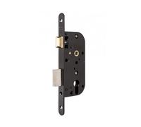 Vachette modèle D35 - Serrure à Encastrer avec passage de cylindre (non fourni) pour Porte d'Entrée/Bureau/Service - Noir, Axe à 40mm, Têtière Bouts Ronds