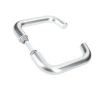 Vachette Poignée de Porte à Retour BERCY - Jeu de Béquilles (Sans Plaque) - pour Portes Épaisseur 30 à 48 mm - en Aluminium Résistant à la Corrosion - Carré de 7 mm - Garantie 10 Ans - Finition Argent